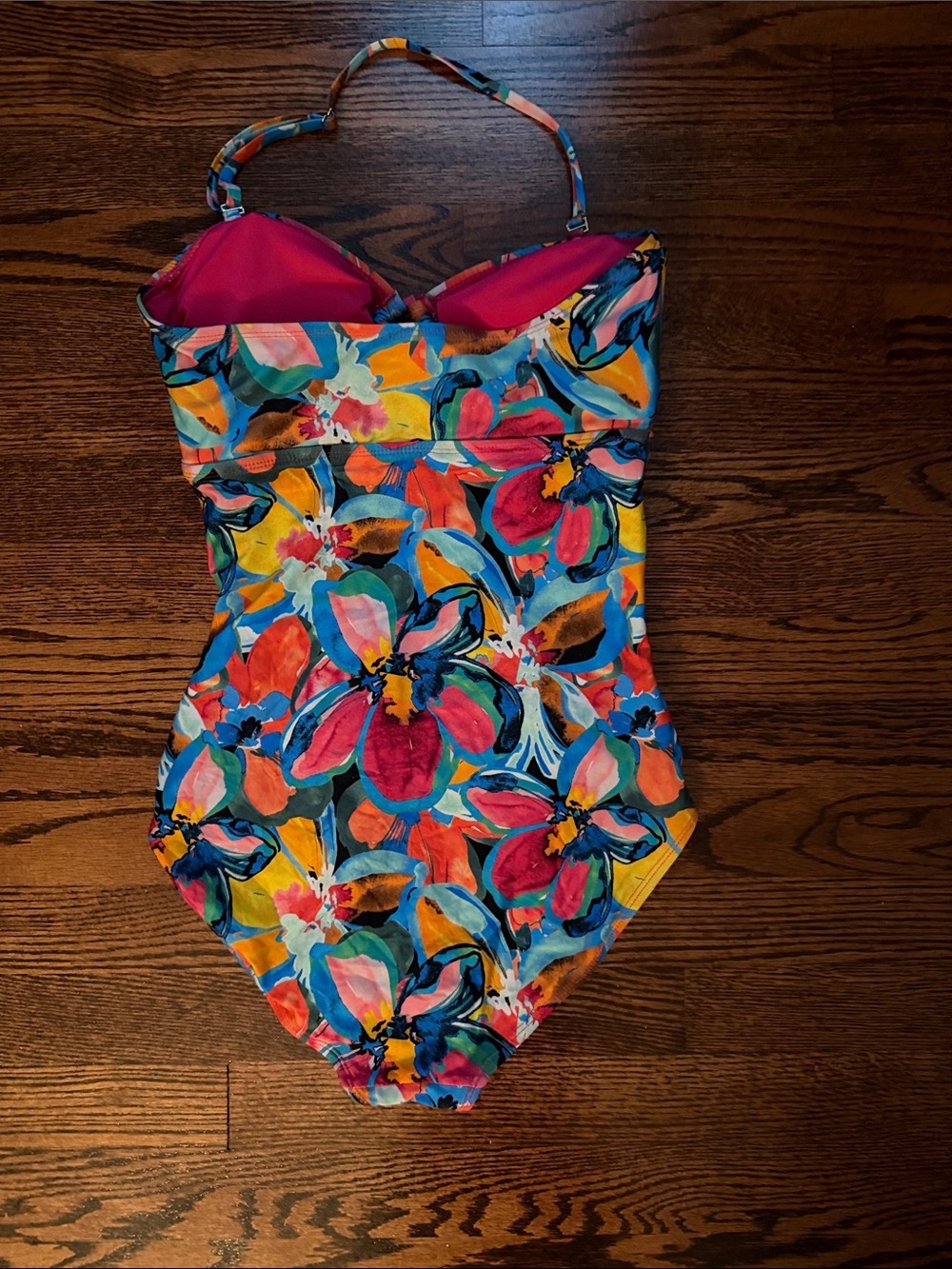 Anne Cole Colorful Floral One-Piece Swimsuit - Multicolor Sz 10 - Picture 4 of 4